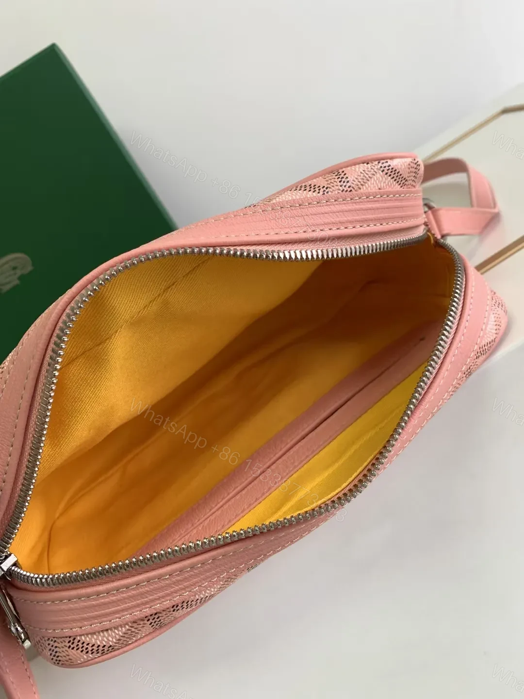 View 3 of GOYARD Goyardine Sac Cap Vert Pink 1134560