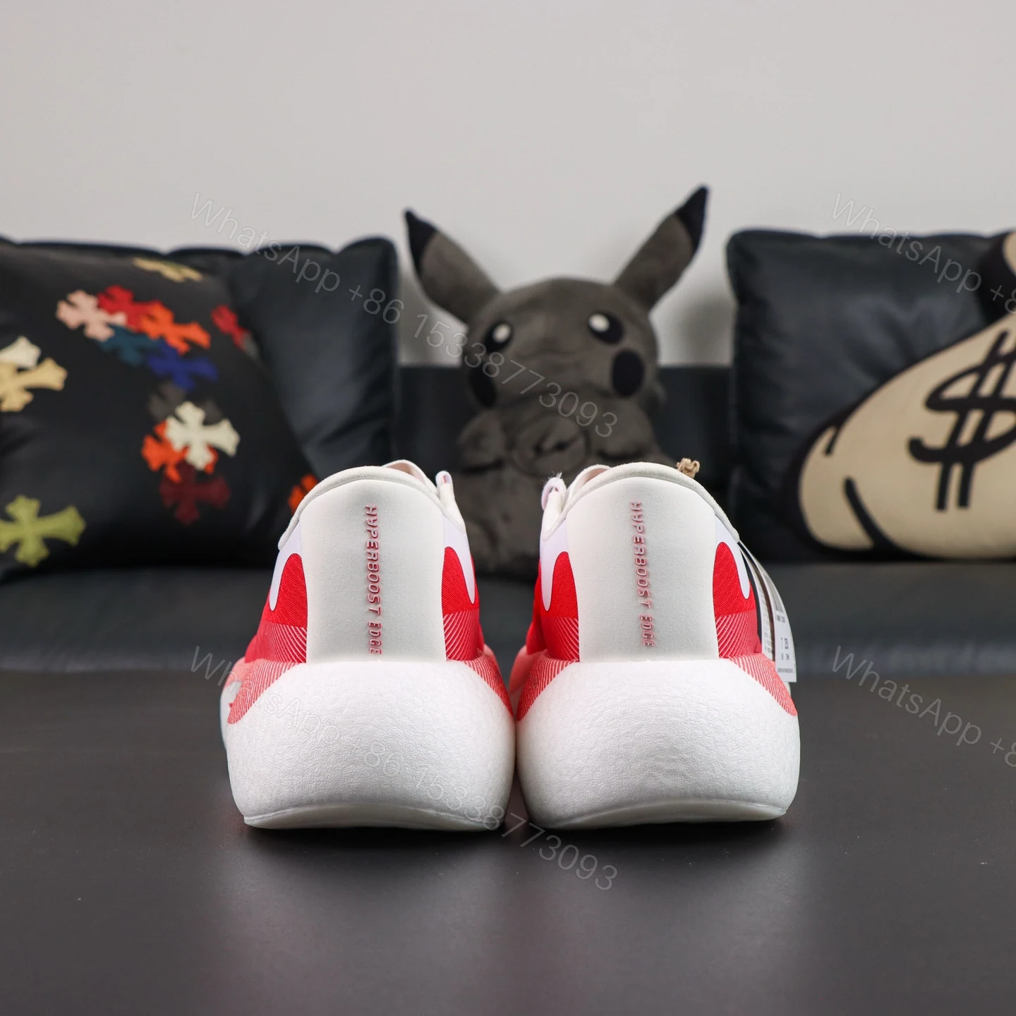 View 7 of Adidas Hyperboost Edge White Red