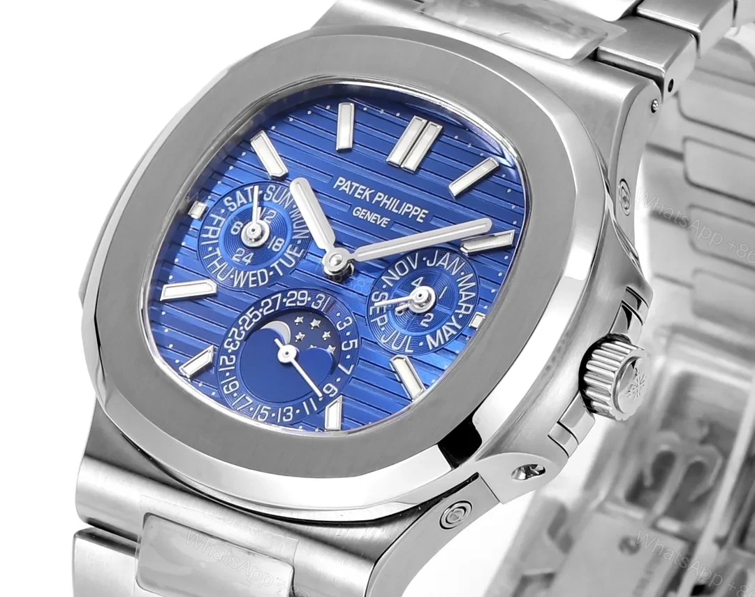 View 4 of Patek Philippe Blue Nautilus Perpetual Calendar