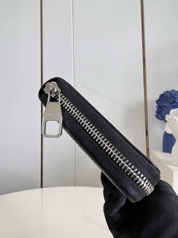 View 2 of Graphite LV Monogram Zip Wallet: Sleek, Secure Everyday Carry