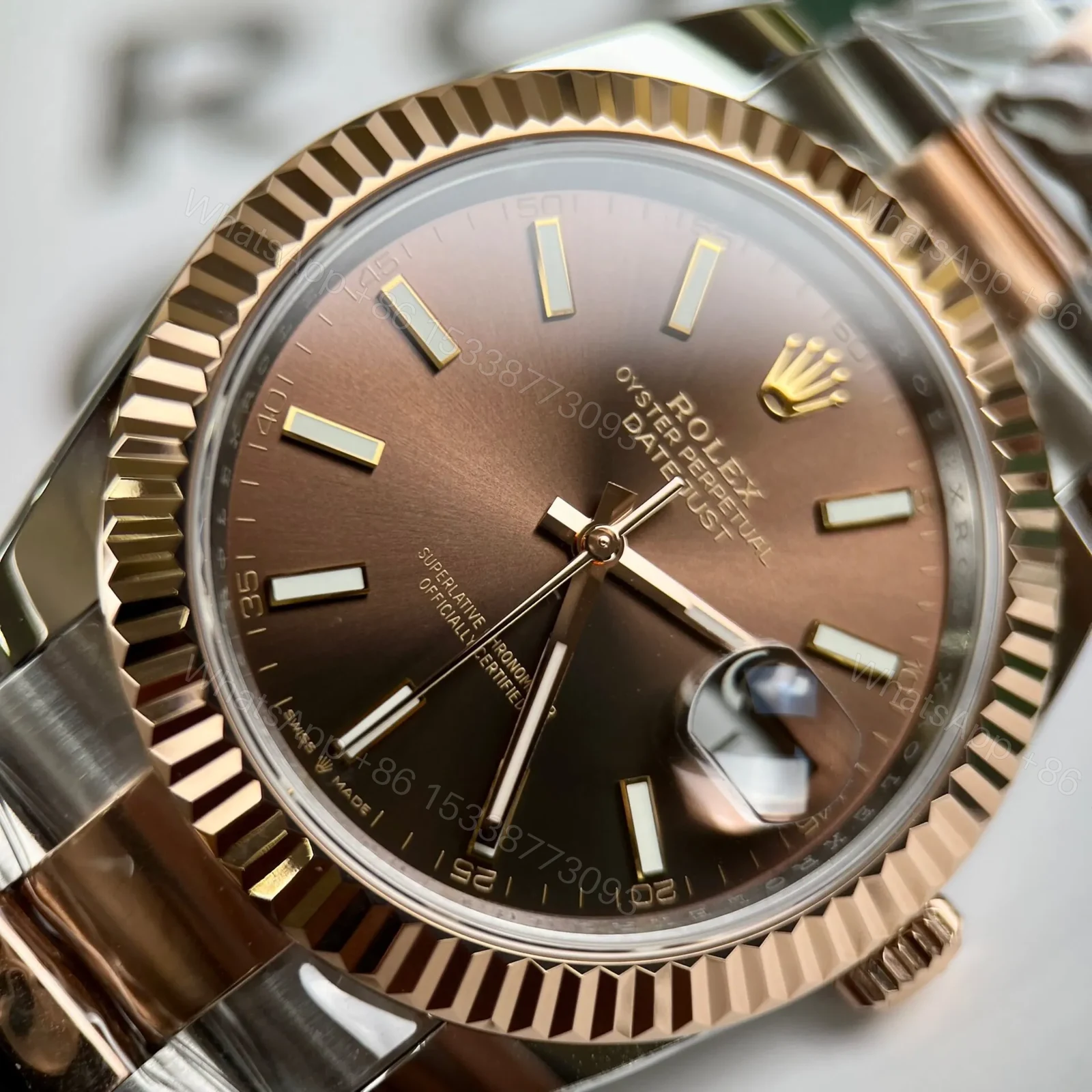 View 6 of Rolex Datejust Chocolate Dial 126331 Oyster 41 mm