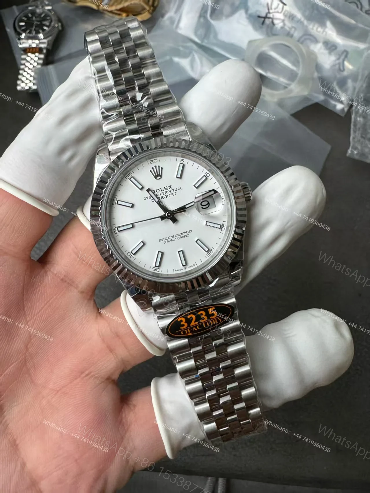 View 15 of Rolex Datejust M126334-0010 1:1 Replica White Dial Jubilee 41MM 3235 Movement Super Clone Watch