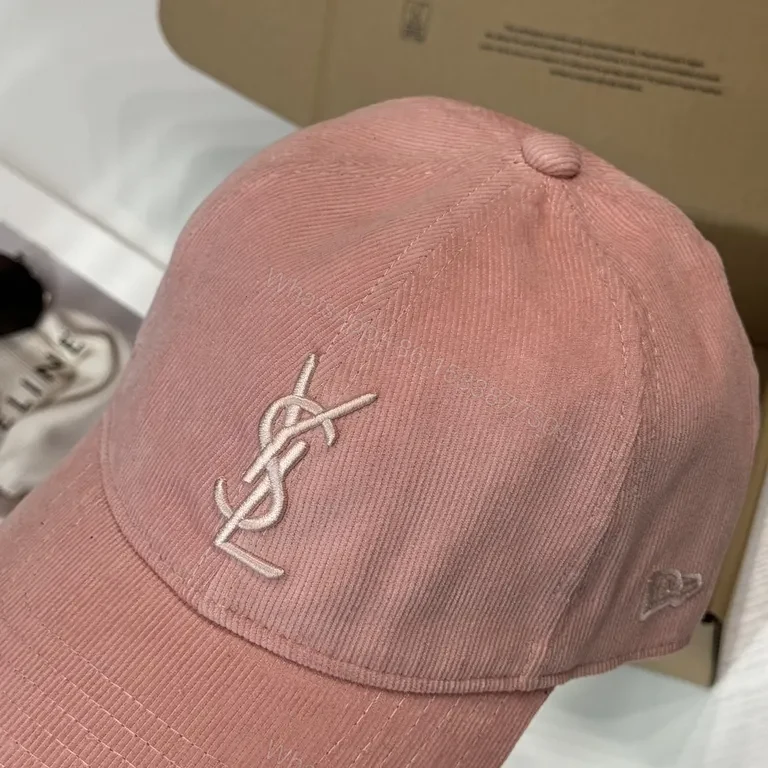 View 4 of Soft Rose Corduroy YSL Cap: Everyday Luxury Cap