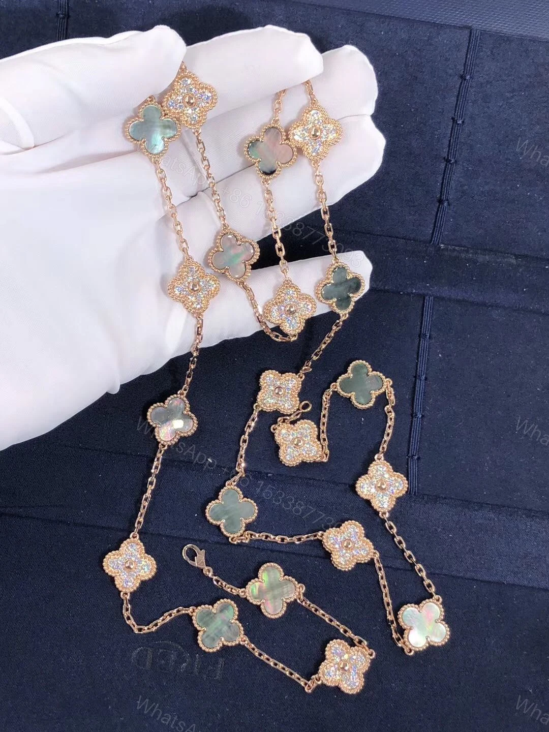 View 5 of Van Cleef & Arpels Vintage Vintage Alhambra long necklace, 20 motifs