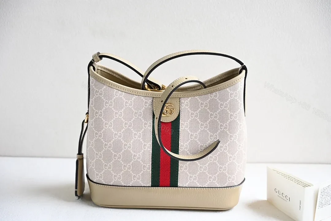 Beige Canvas + Leather Tote: Structured Signature Everyday Luxury — view 1