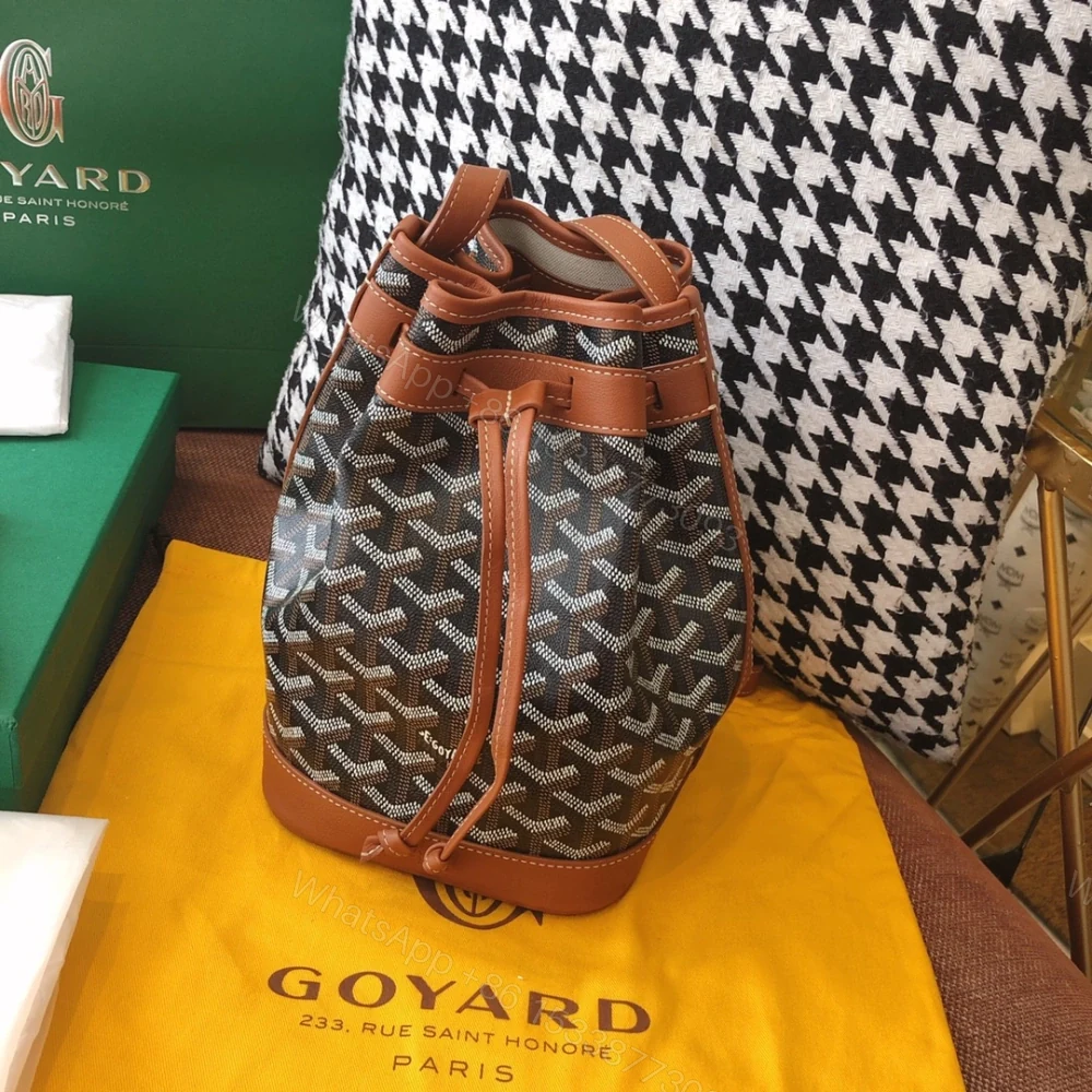 View 2 of 高仿Goyard*PEFLOT2抽繩水桶包棕色免檢版