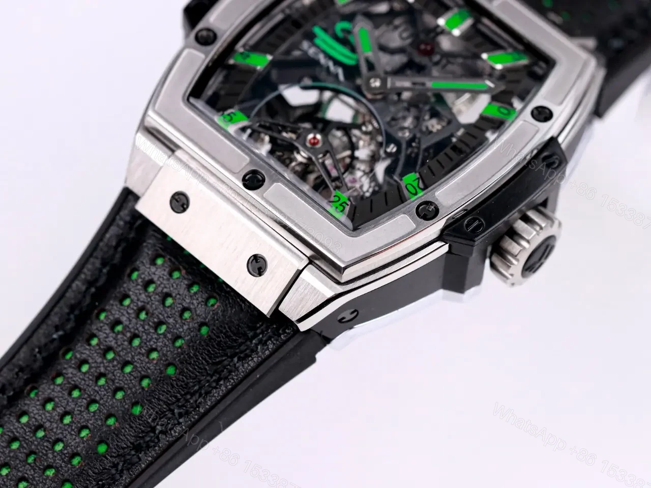 View 7 of Hublot Masterpiece 906 Tourbillon Watch Custom HUB 9006 Manual Wind Movement 18K Rose Gold/Platinum Plated Steel Case