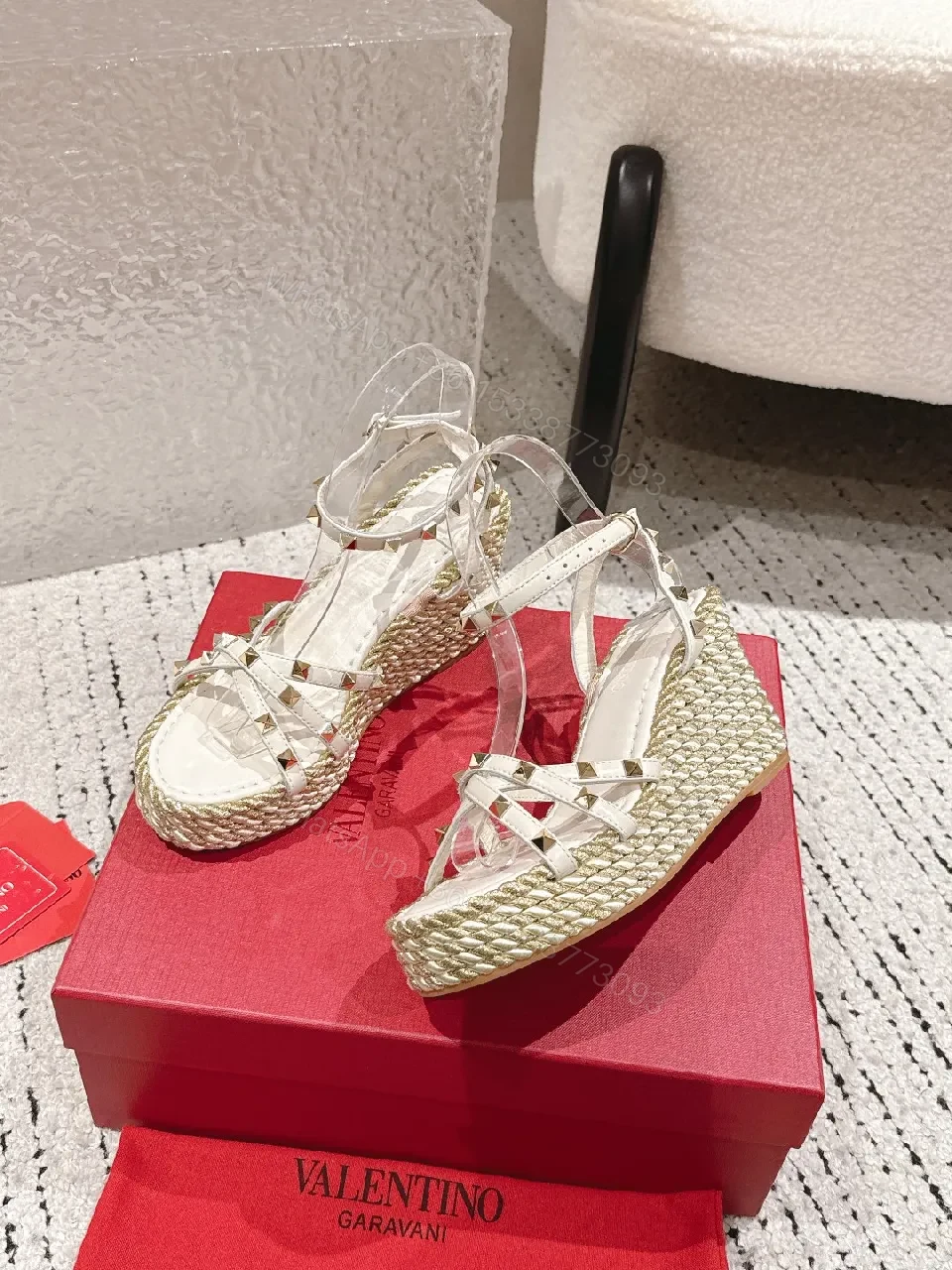 View 3 of Translucent Sandals with Studded Edge – Elevated Everyday Style