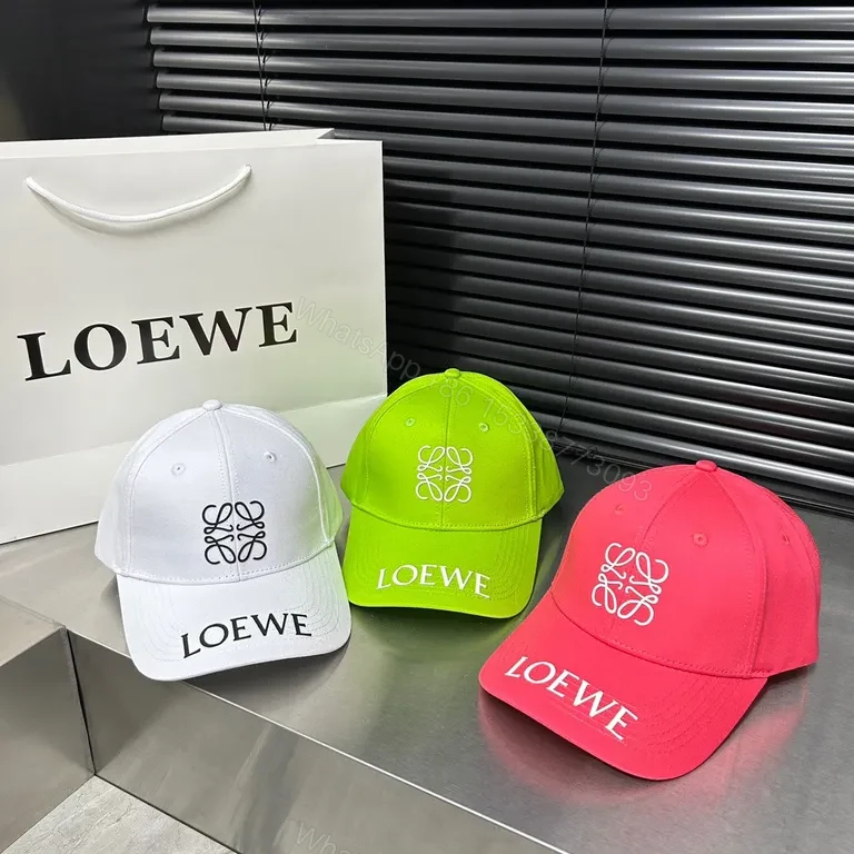 View 5 of Bright Cotton Cap Duo - LOEWE Monogram, Curved Brim, Adjustable Strapback
