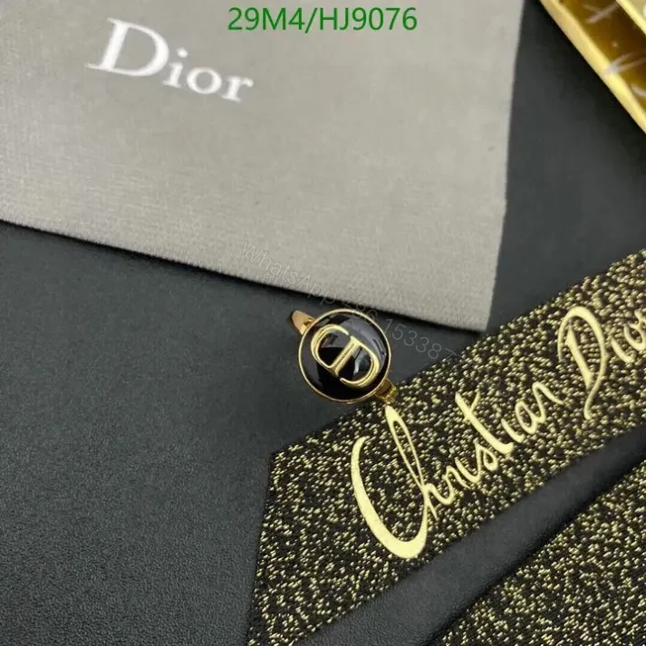 View 2 of Dior Black Circle Braid CD Ring HJ90 – Luxury Design