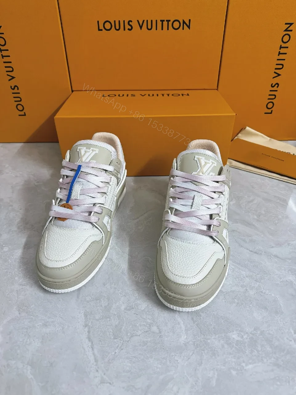 View 3 of Premium Textured Trainer with Subtle Designer Detailing