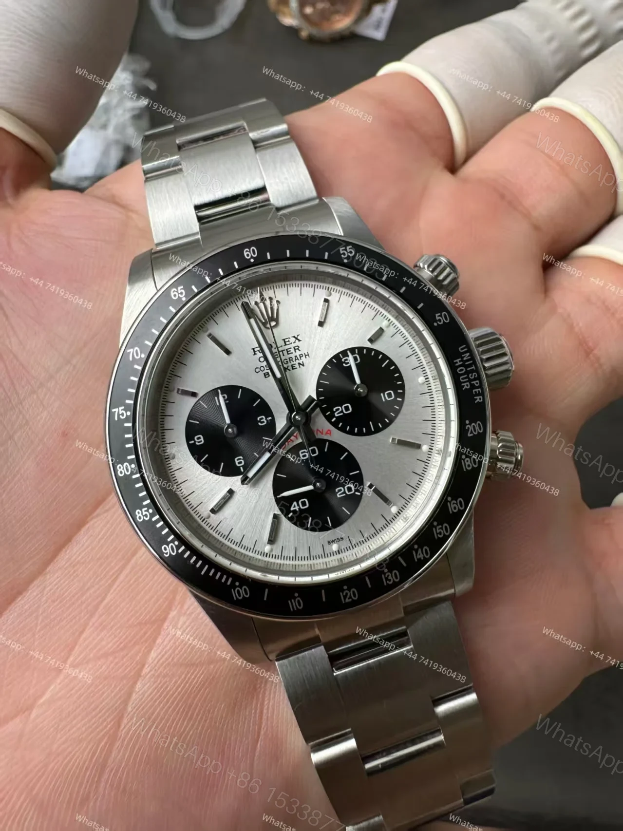 View 7 of Rolex Daytona 116500 Panda Customization Blaken Paul Newman 4130 Movement Best Super Clone