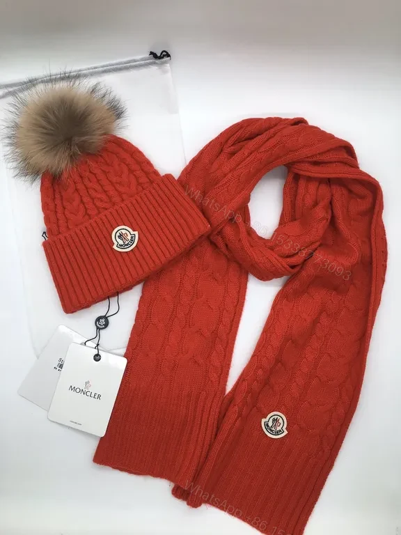 View 4 of Charcoal Wool Knit Beanie & Scarf Set â€“ Luxury Winter Warmth