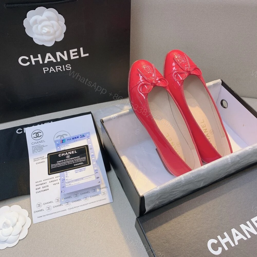 View 5 of Chanel Red Women’S Ballerinas