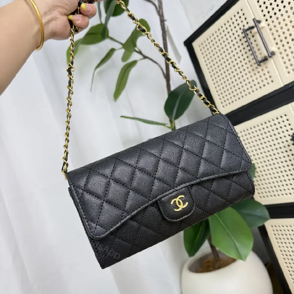 View 7 of Quilted Leather Wallet on Chain — Luxe Everyday Chic