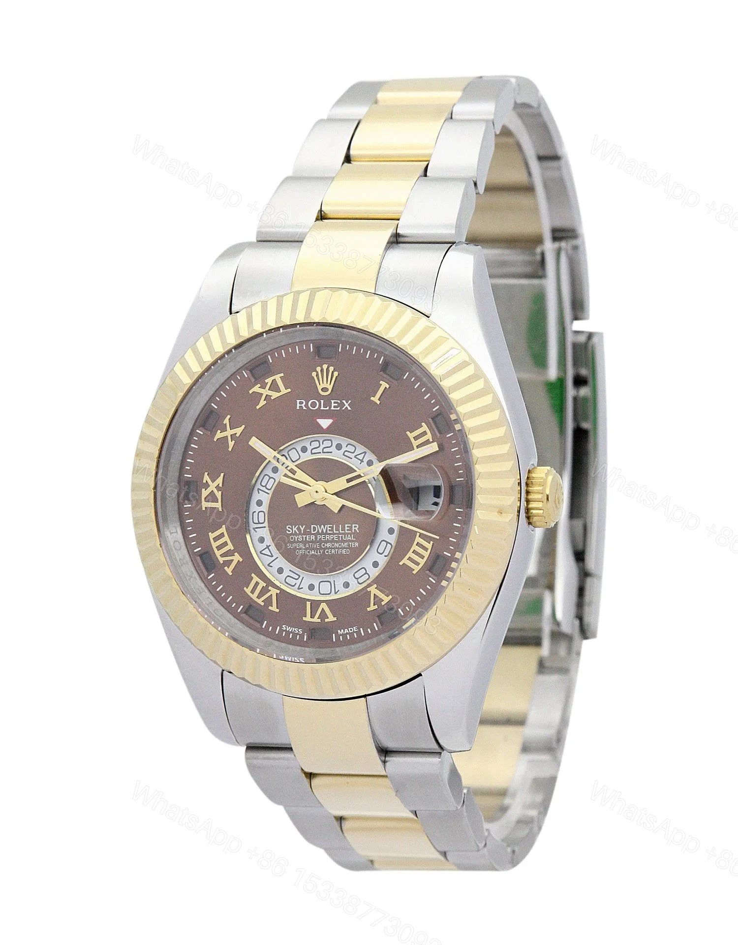View 2 of Replica Rolex Sky-Dweller Brown Dial 326938-2