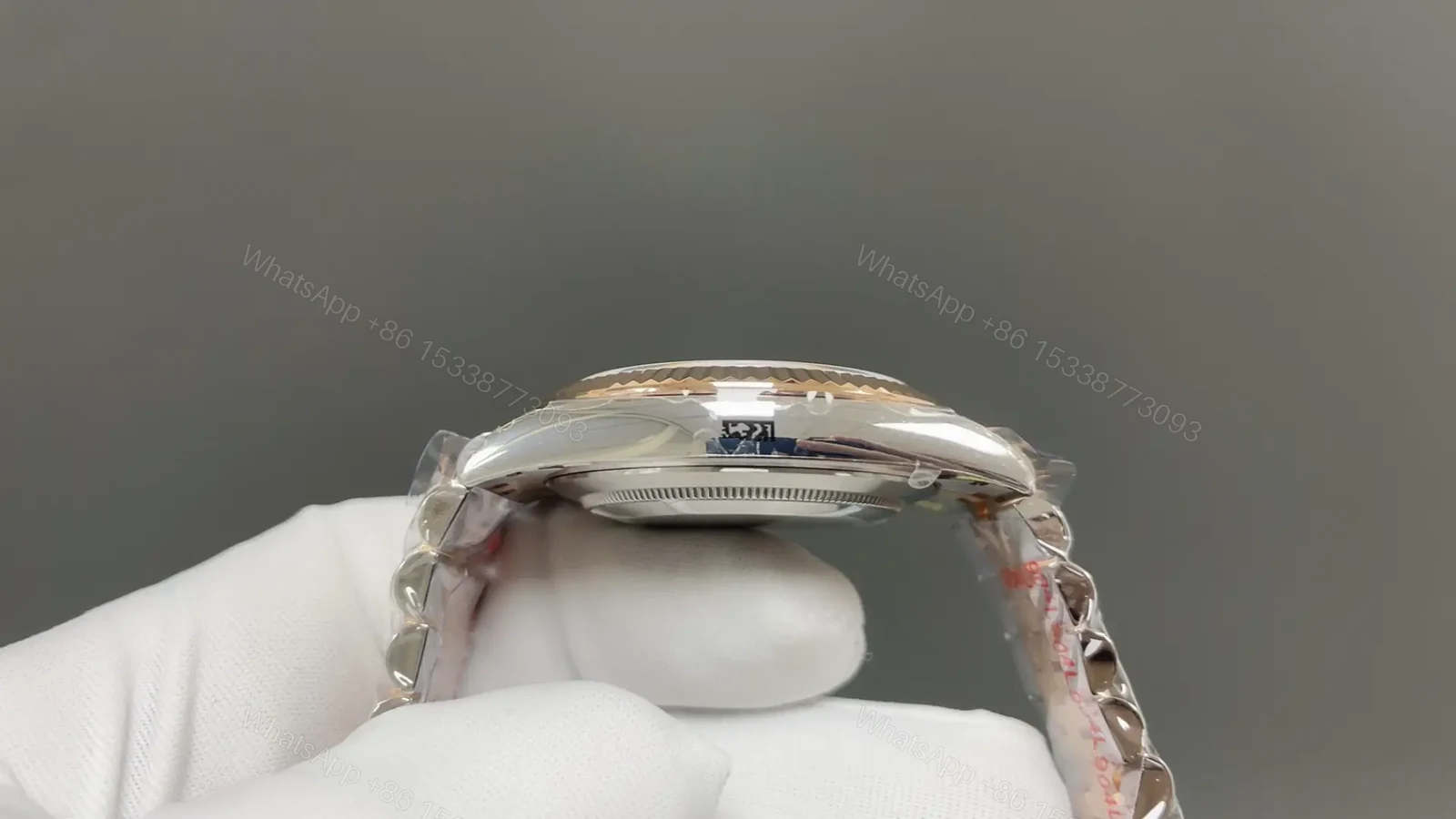 View 5 of Rolex Datejust 36 126231 Slate Dial Everose Fluted Bezel Jubilee Bracelet Watch 126231-0013