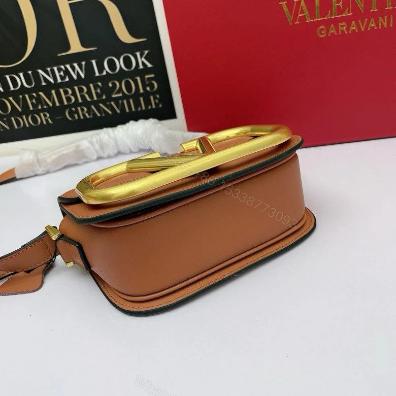View 2 of VALENTINO GARAVANI SUPERVEE V LOGO SMALL BAG BROWN 18CM