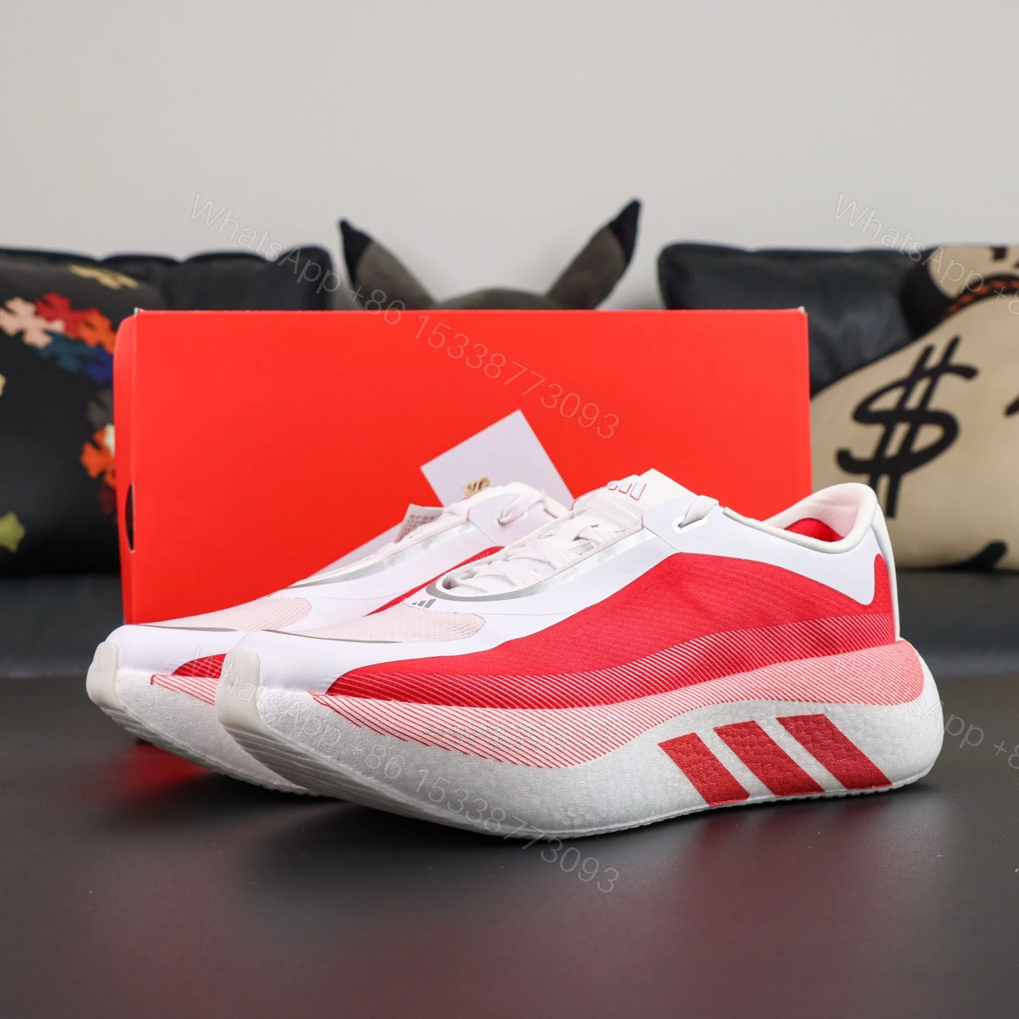 Adidas Hyperboost Edge White Red — view 1