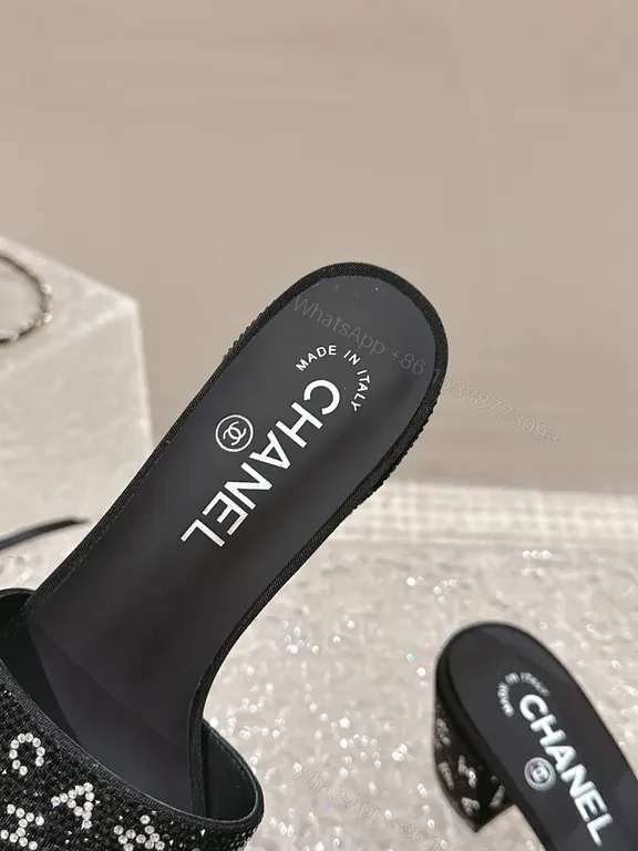 View 8 of Chanel-Inspired Sparkle Slide Sandals: Effortless Glam Plan