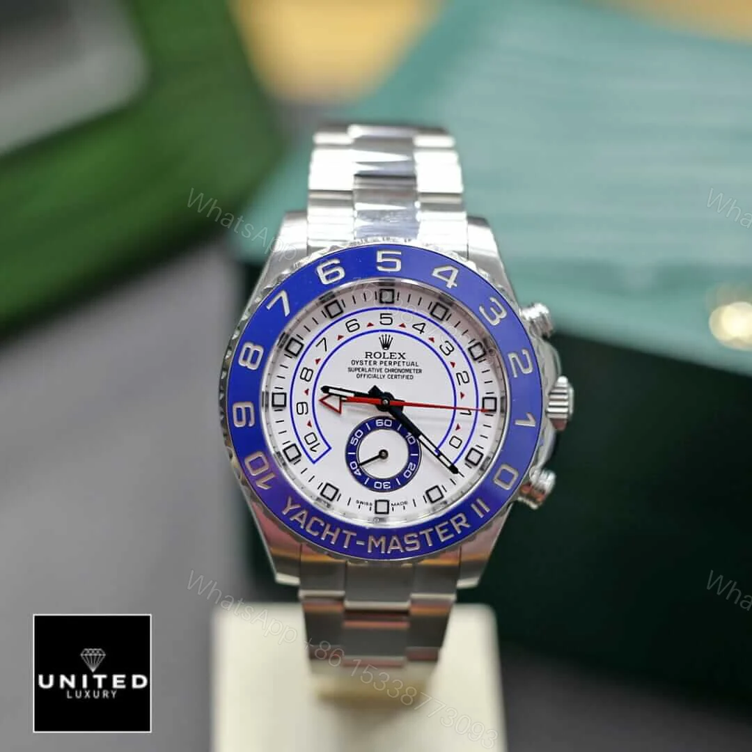View 6 of Rolex Yacht-Master 116680 II White Dial Replica