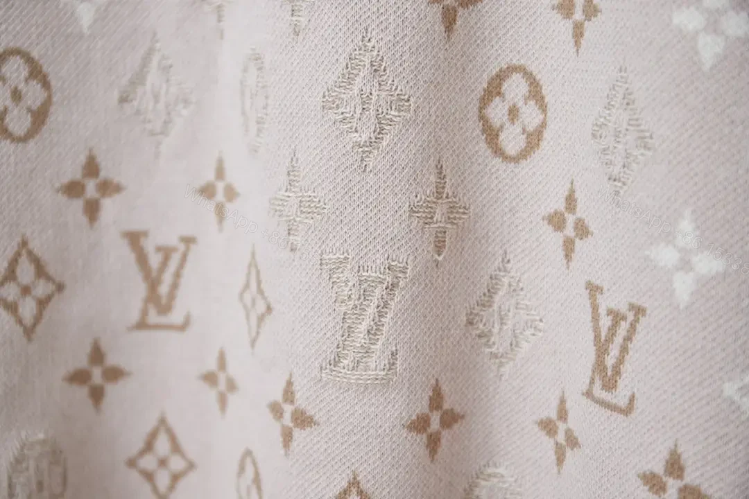 View 8 of Soft-Print Monogram Knit: Subtle Luxury in Textured Cotton