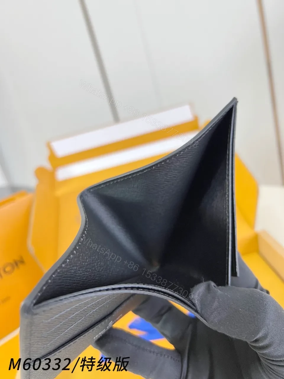 View 3 of Black Leather Bi-fold Wallet Set: Compact Luxury Everyday Carry