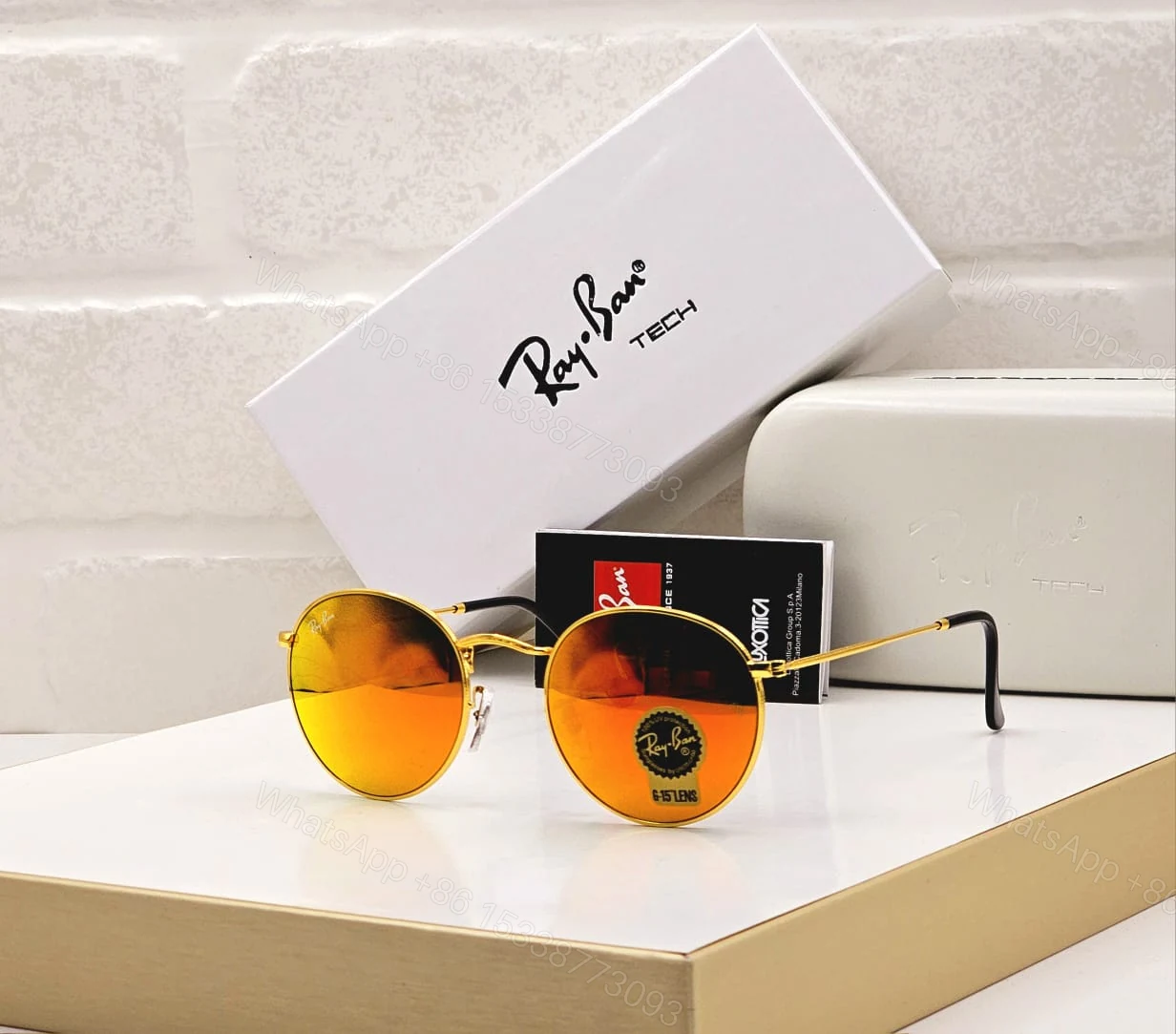 View 6 of Ray-Ban Tech Round Classic Sunglasses Silver-Black