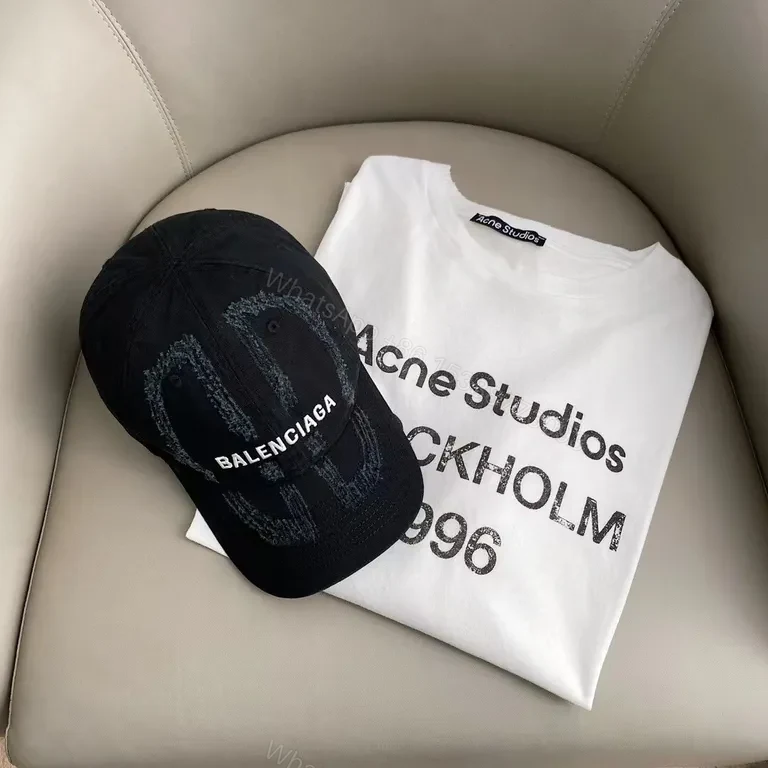 View 2 of Balenciaga Logo Tee & Cap Set: Premium Luxury Casual Duo