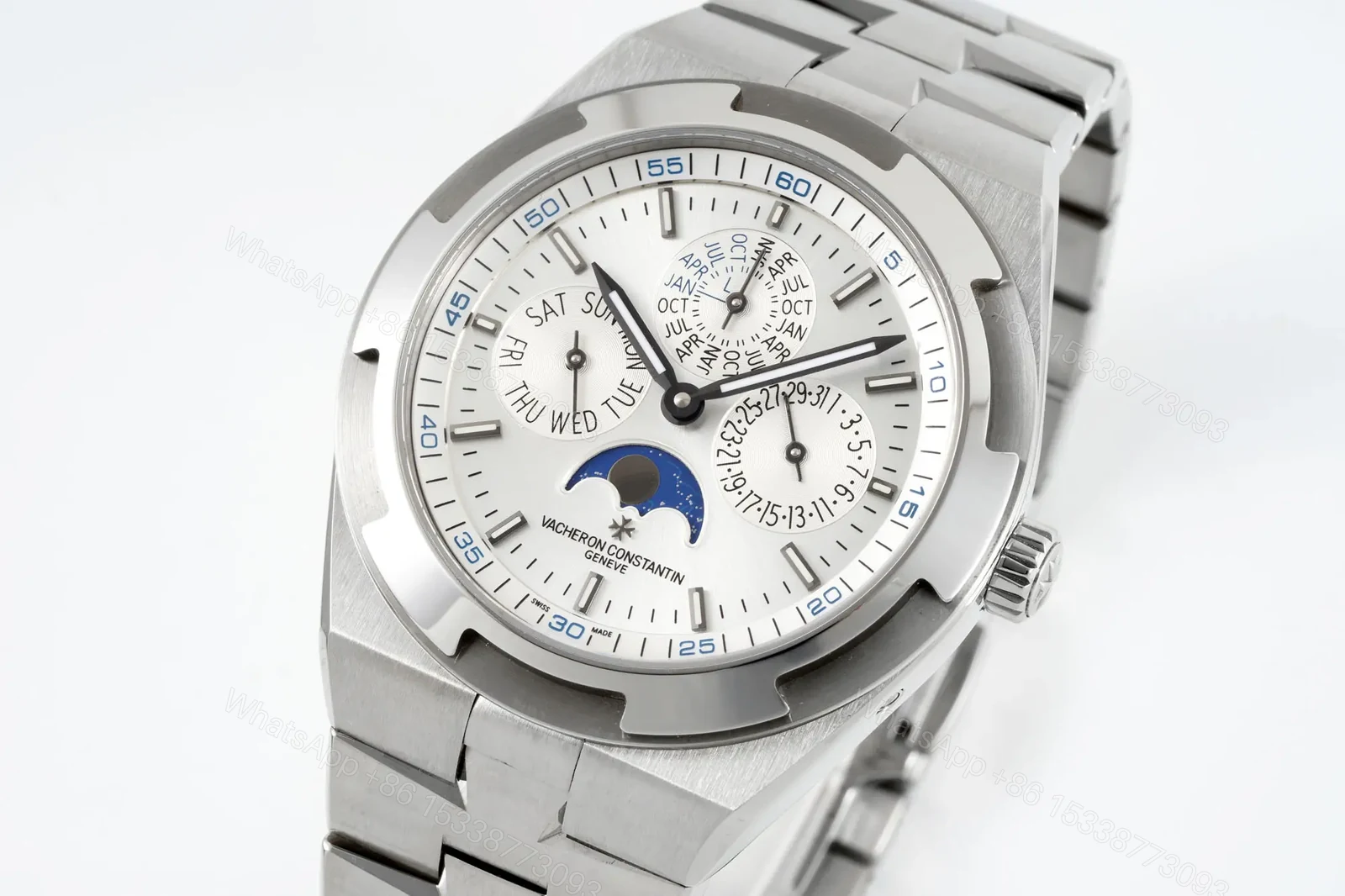 View 2 of GS Factory Vacheron Constantin Overseas Perpetual Calendar 4300V – Silver Dial, Stainless Steel Bracelet, Ultra-Thin Automatic Movement