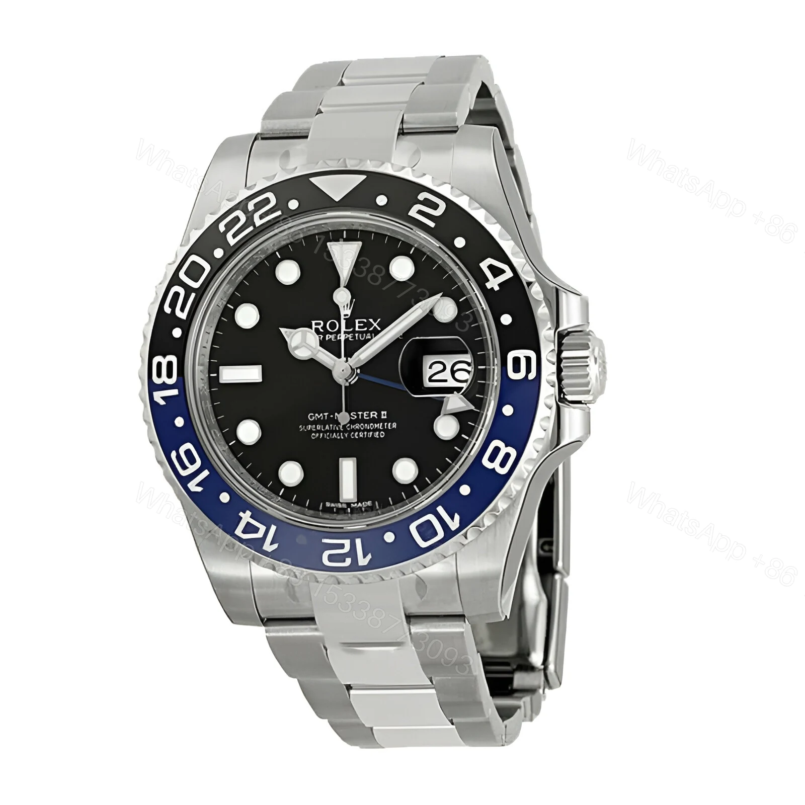 View 2 of Rolex GMT-Master II Black Dial Batman Bezel 116710BLNR Oyster Replica