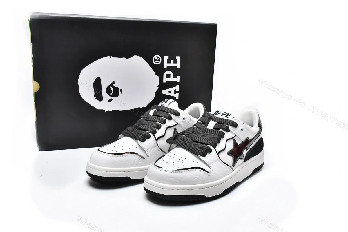 A Bathing Ape Bape SK8 Sta White Silver 001FWH801020_WHT_A — view 2