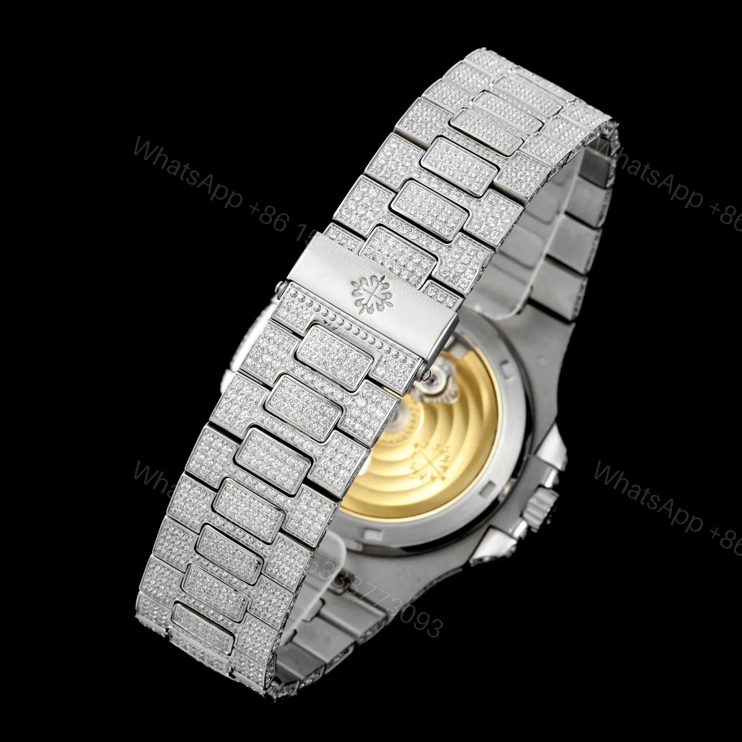 View 6 of Patek Philippe Nautilus 5711 BD1 Full Diamond Watch 40mm Pavé Bracelet Edition AMG-PP-BD1-5711-2600-PAVE