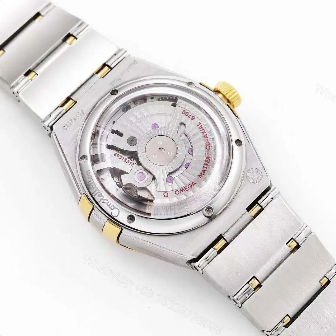 View 8 of Omega Constellation 29mm Women’s Watch V6 Version Two-Tone Stainless Steel and Gold Diamond Bezel Champagne Dial