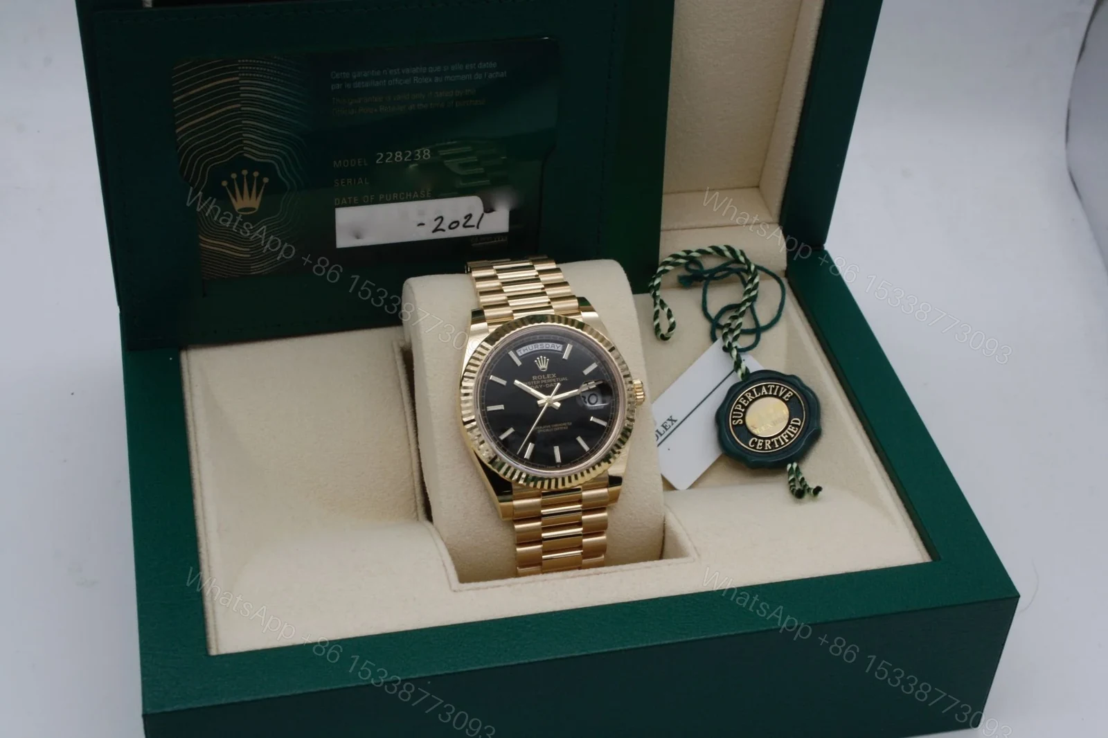 View 10 of Superclone Rolex Day-Date Black Dial 228238 40 mm