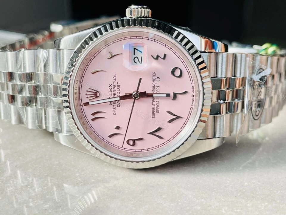 View 6 of DIWF Factory 1:1 Rolex DateJust 36 126234 Best Edition 904L Steel Tiffany Pink Dial Arabic Marker SA3235