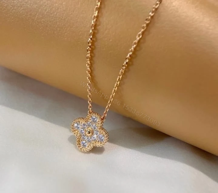 View 2 of Van Cleef & Arpels Replica Alhambra Diamond Necklace