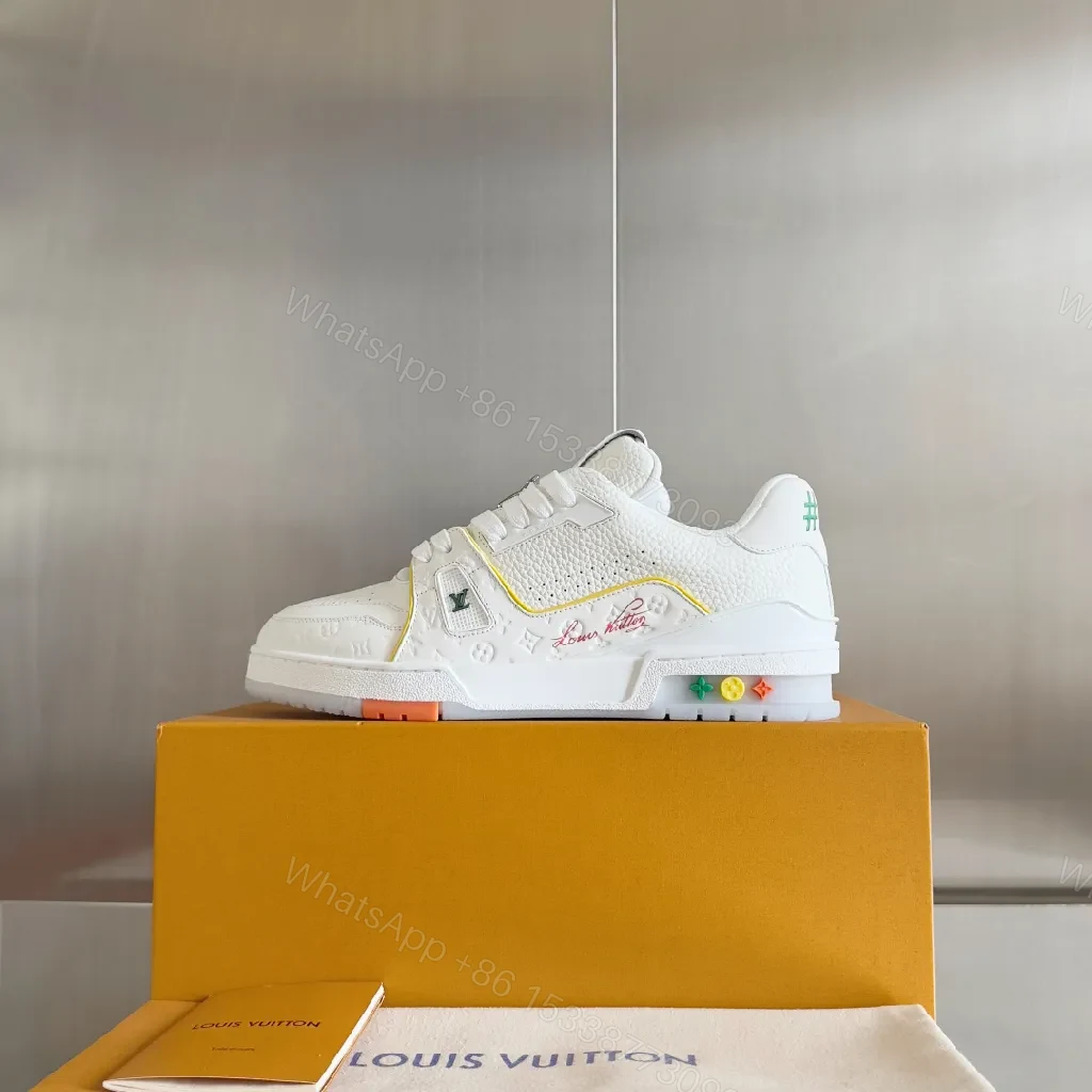 View 7 of Chic Multicolor Leather Trainer: Luxe Comfort Sneakers