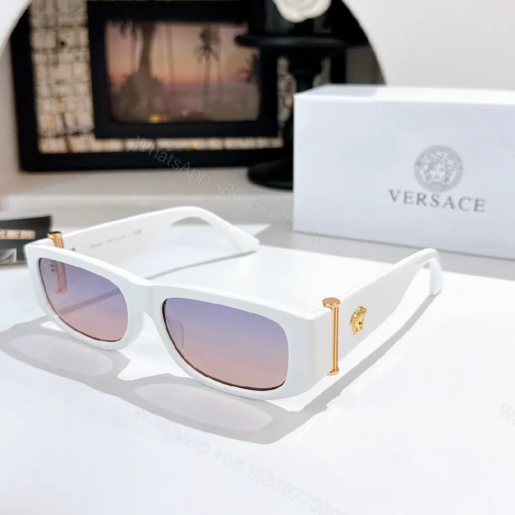 View 4 of Green Marbled Sunglasses with Gold Accents, Gradient Lenses, Unisex