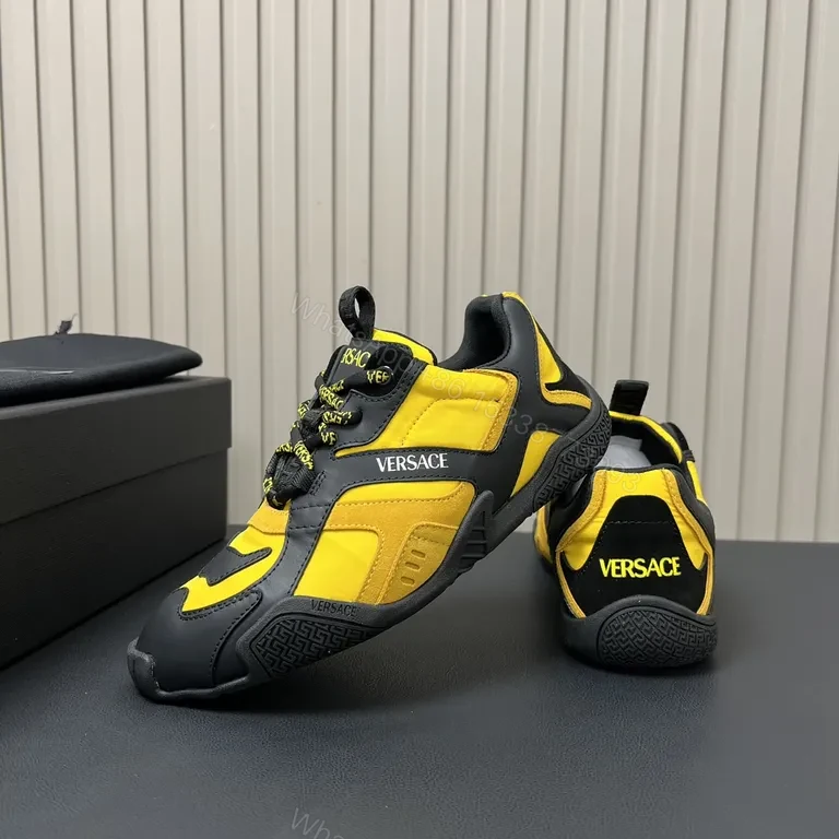 View 8 of Bold Black-Yellow Luxe High-Tops: Versace-Inspired Sneaker
