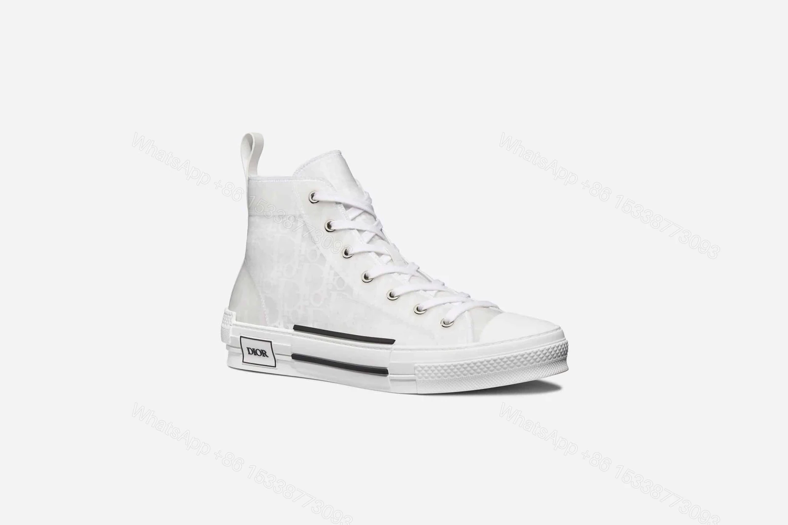 View 2 of DIOR LIMITED EDITION “B23” HIGH-TOP DIOR OBLIQUE SNEAKER- CD15
