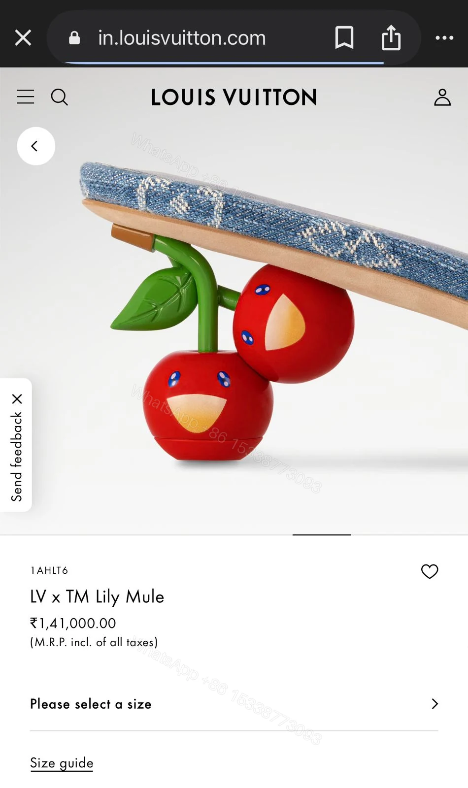 View 3 of FIRST COPY LV x TM Lily Mule For Women