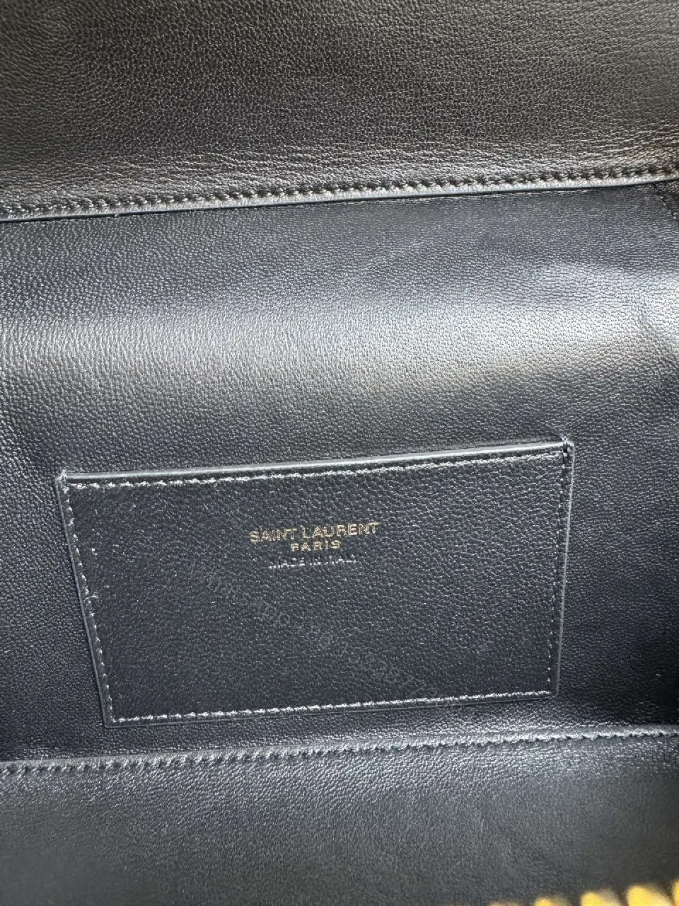 View 3 of Quilted Crossbody Bag: Black Leather, Gold-Detail, Compact Luxe