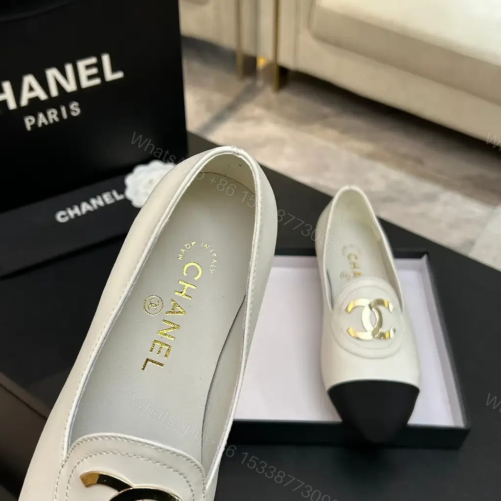 View 10 of Two-Tone Leather Loafers: Gold Hardware, Everyday Luxury