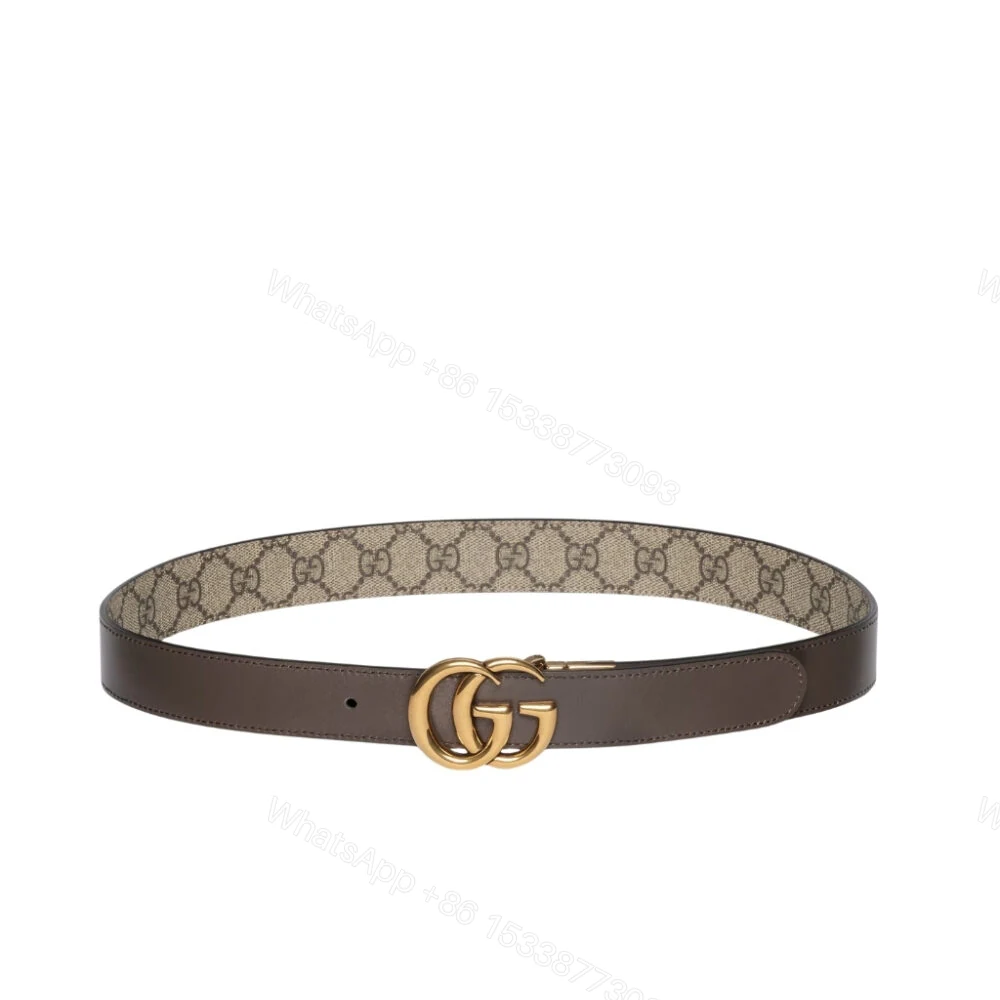 View 6 of Gucci GG Marmont Reversible Belt Brown Leather 659417 92TIC 8358