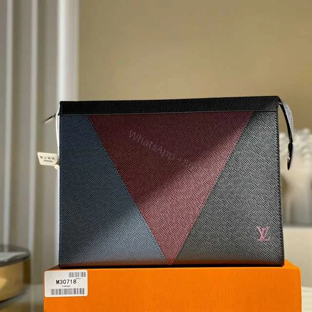 View 5 of LOUIS VUITTON POCHETTE VOYAGE MM TAIGA LEATHER M30718