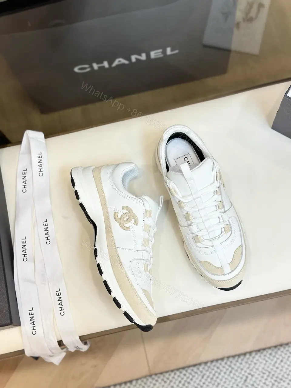 View 8 of Casual Luxe Sneakers: Off-White, Leather & Suede Comfort