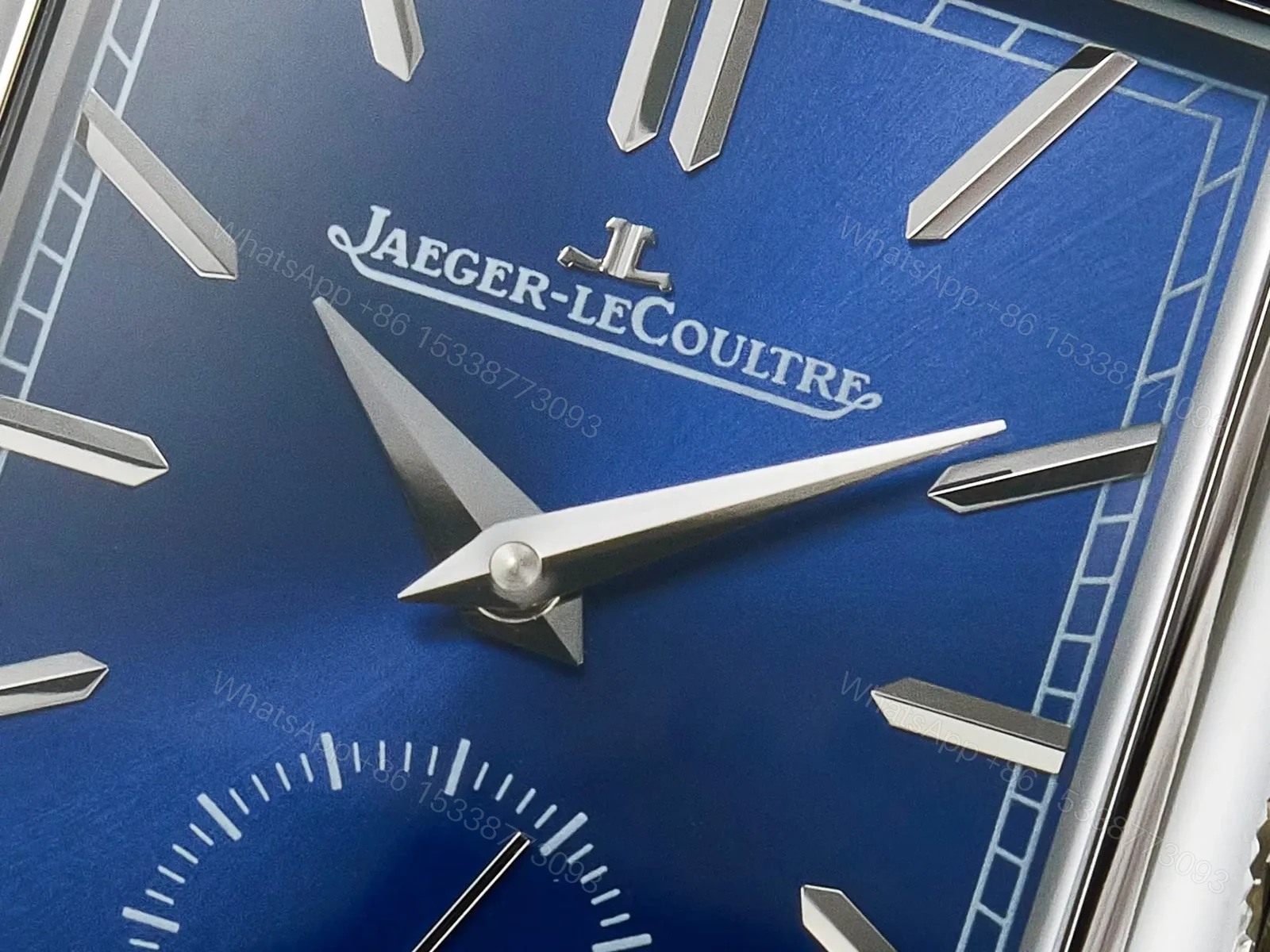 View 12 of Reverso Tribute Duoface Small Seconds SS MGF Best Edition Blue Dial on Blue Leather Strap A854A