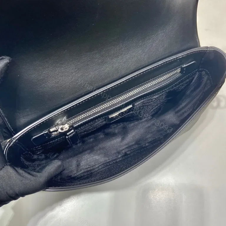 View 7 of Structured Black Saffiano Prada Crossbody Bag - Ultra-Organized Luxury