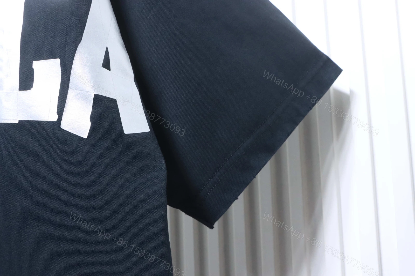 View 6 of Balenciaga Clothes 25SS American Paper Tape Short-Sleeve T-Shirt black